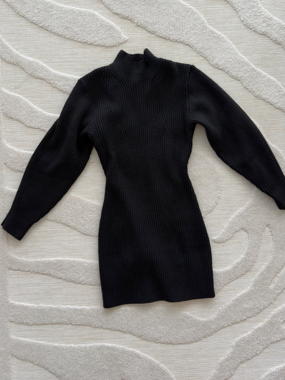 H&M Black ribbed knit turtleneck sweater dress - Picture 3 of 5